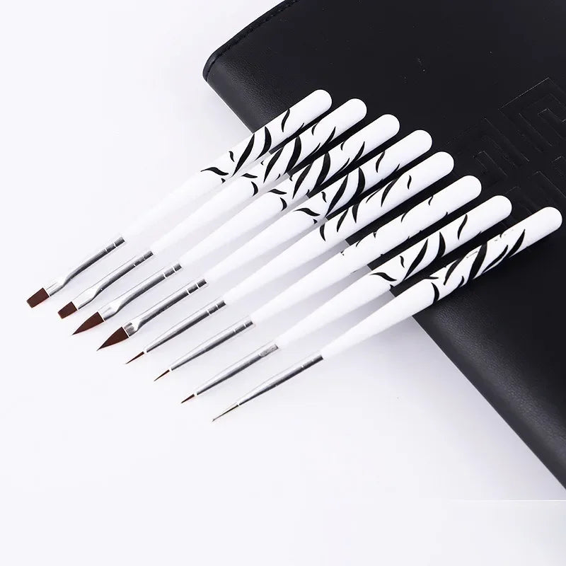Nail Art Brush Ombre Brushes UV Gel Nail Polish Brush Painting Drawing Carving Pen Set For Manicure DIY Design Tools Vue