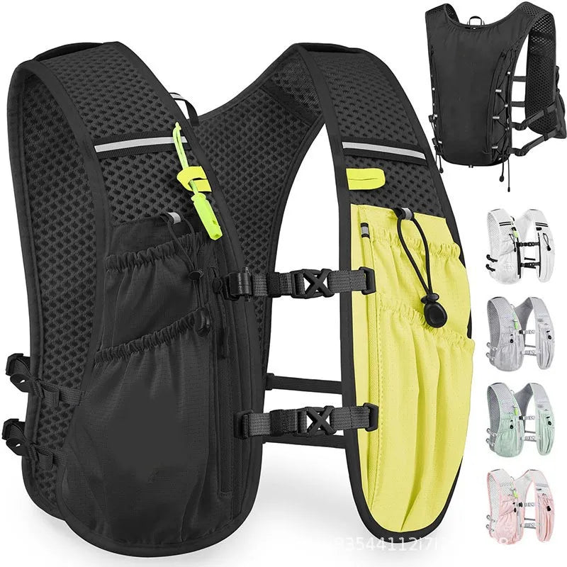 Spot New Multi-functional Running Backpack Safety Reflective Sports Backpack Water Bag Backpack Cycling Bag. Vue black