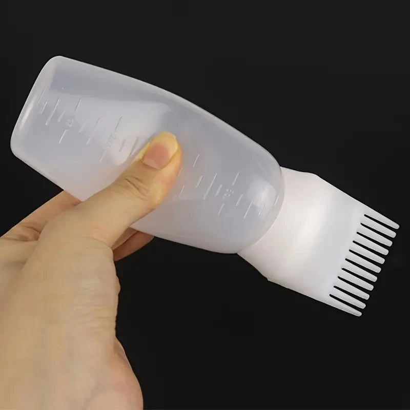 KLINA 120ml Hair Root Comb Applicator Bottle Hair Color Oiling Dye Brush Squeeze Bottles For Styling ABS Refill Container Vue