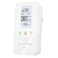 4-in-1 Gas & CO Detector with LCD, Temp & Humidity Display Gas & CO Detector Vue WHITE China Mainland EU Plug