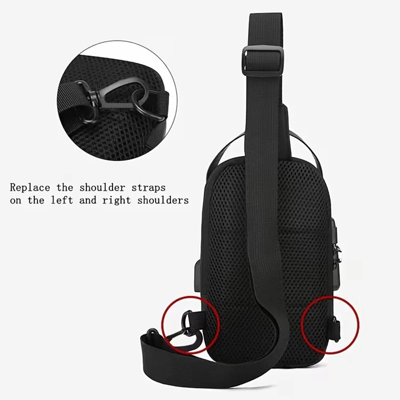 Handy Compact Fashion Sling Bag Multi-color Design Adjustable-strap