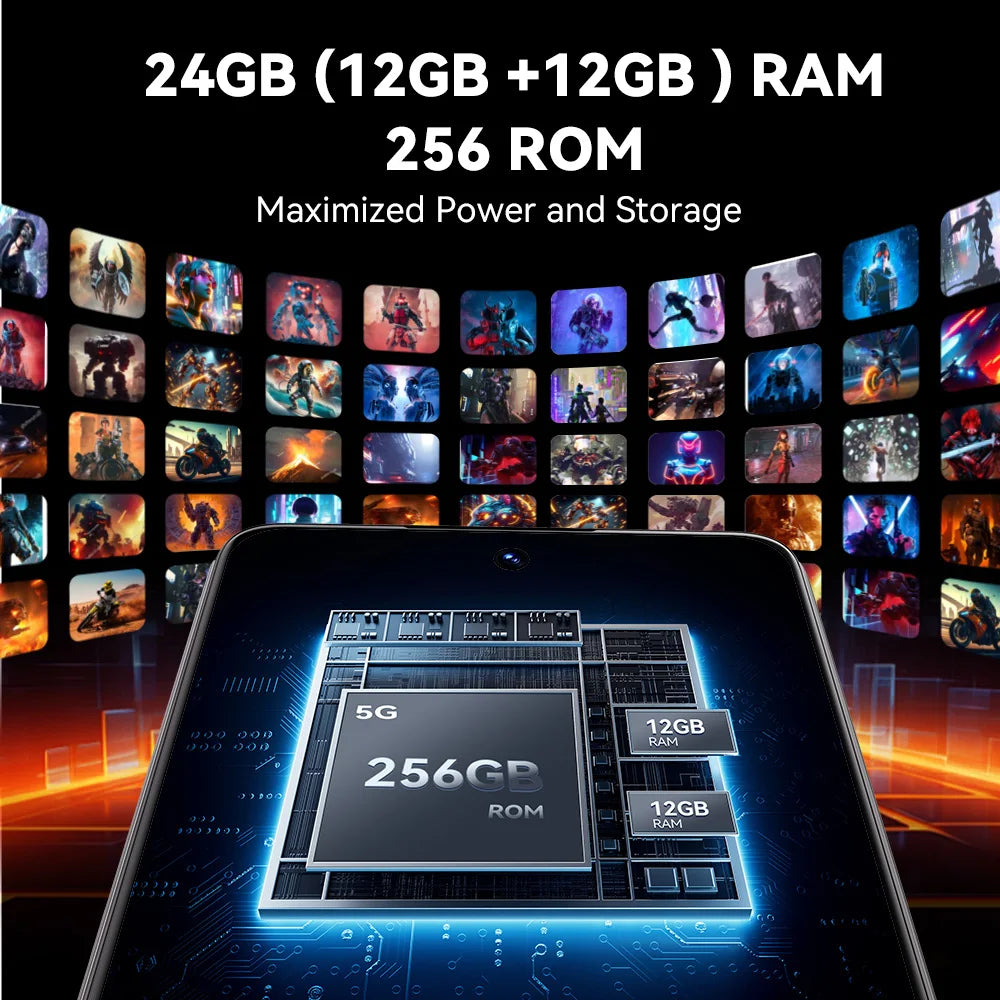 CUBOT MAX 5, 5G Smartphone Android, Dimensity 8200, 6.95" 144Hz Large Screen, 24GB RAM + 256GB ROM, Gaming Phone, Coming Soon Vue