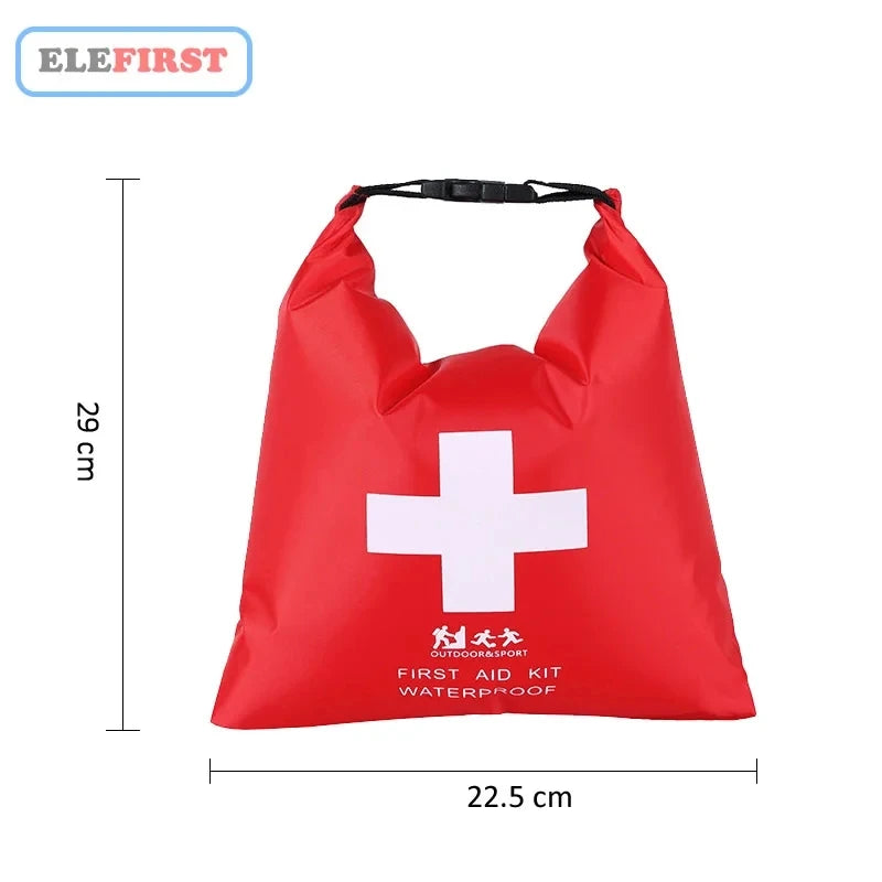 1.2L Portable Red Waterproof First Aid Kit Bag Emergency Kits Case Only For Outdoor Camp Travel Emergency Medical Bag Treatment Vue
