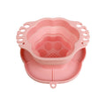 Foldable Cat Paw Silicone Makeup Brush Cleaning Bowl Portable Collapsible Makeup Sponge Washing Scrub Mat with Brush Holder Slot Vue Pink