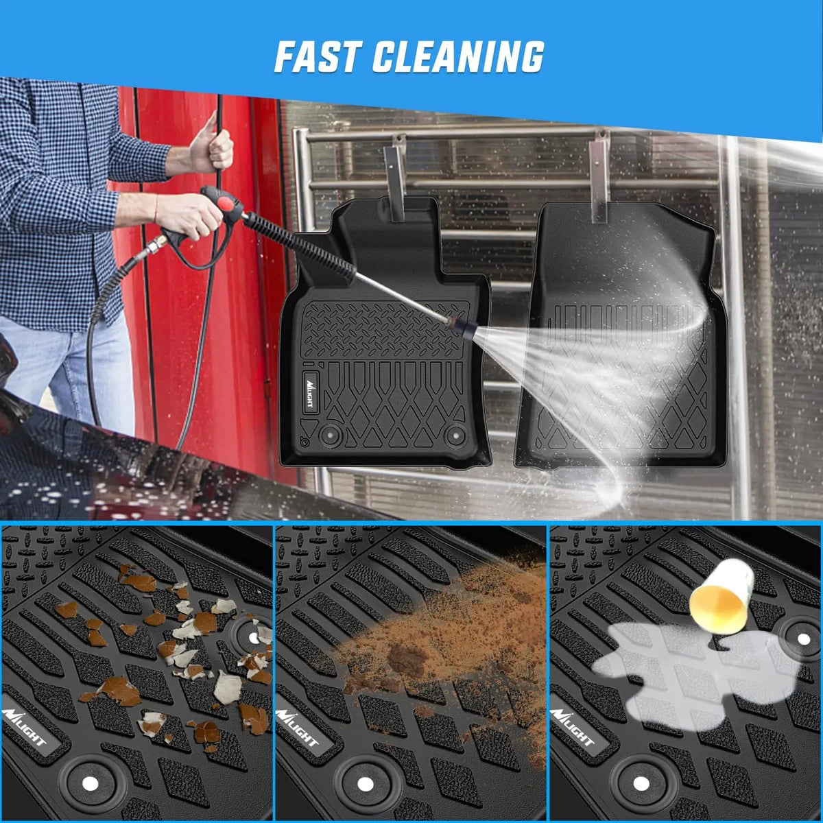 Nilight Floor Mats for Toyota Camry 2025 2026 (Hybrid Only) All Weather Custom Fit Heavy Duty Floor Liners Vue