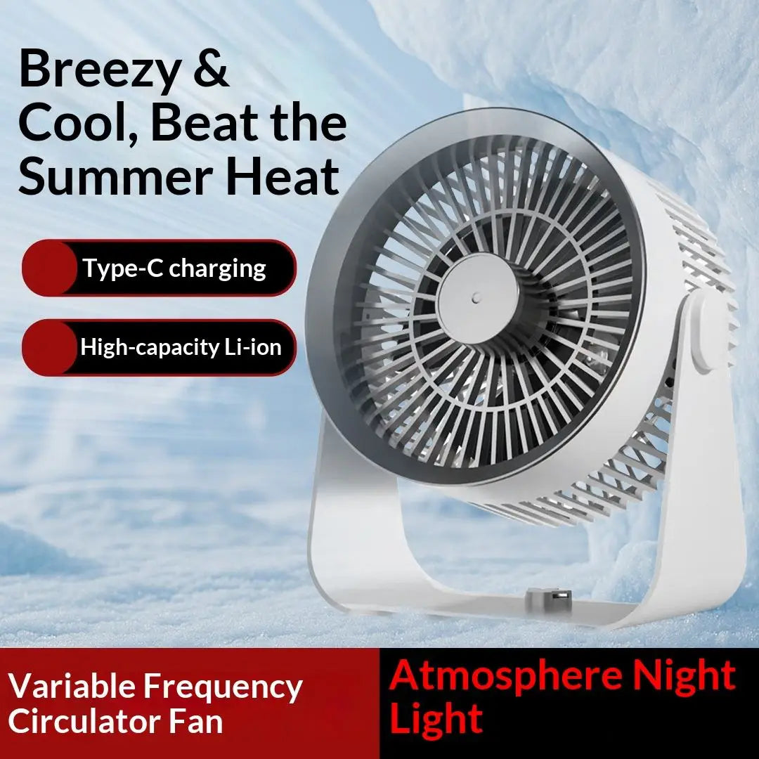 USB Desktop Fan with Aromatherapy Box – 5-Speed, 360° Rotation Desktop Aromatherapy Fan Vue