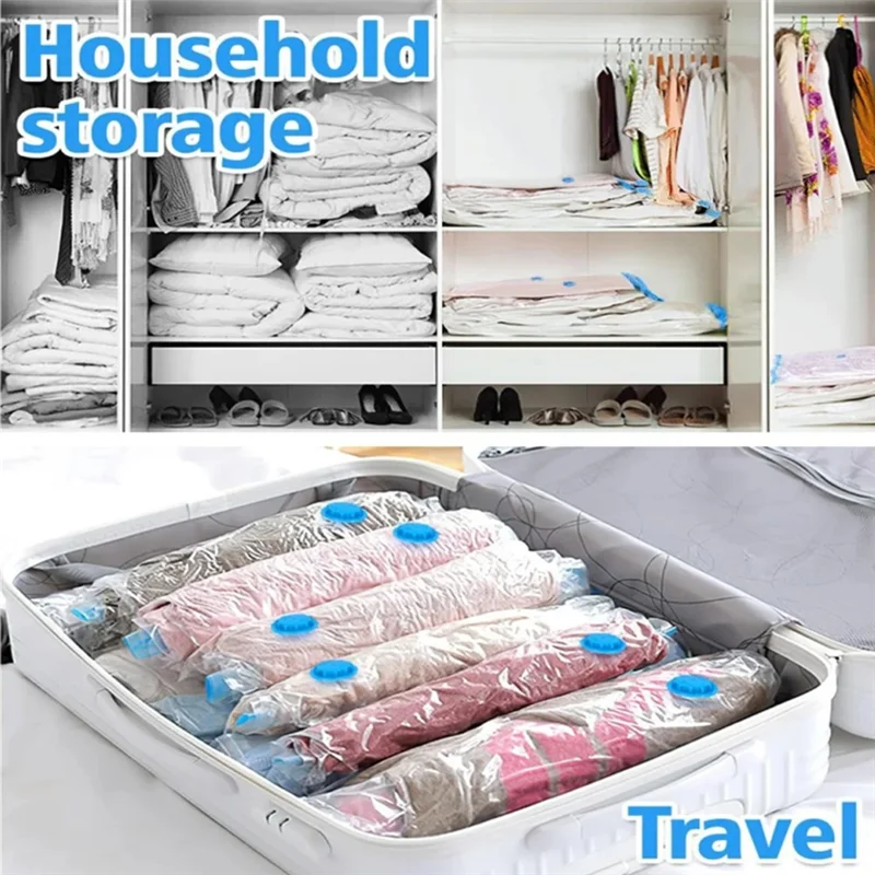 Vacuum Storage Bags,Vacuum Bag Packaging Saves Space,For Bedding Clothes Travel Storage Bedroom Storage Bagsabkw Vue