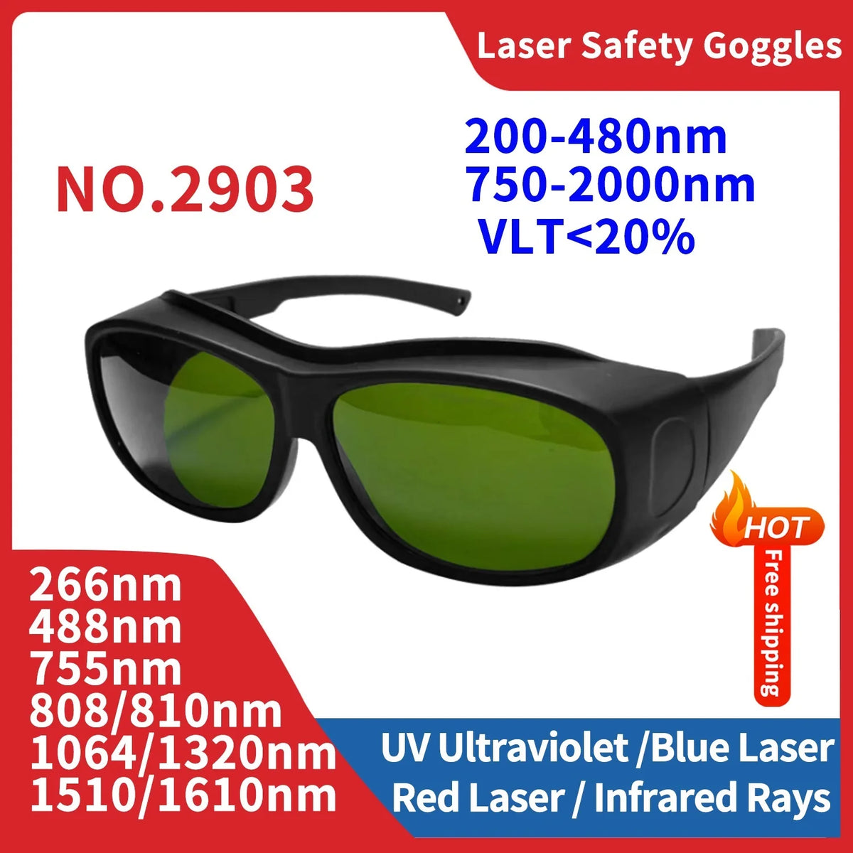 Leeyongin Protective Laser Glasses Goggles Eye Protection Lentes De Protección Seguridad Lazer Epilasyon Cihazı Safety Glasses Vue