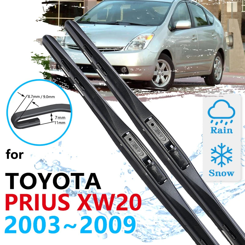 For Toyota Prius 20 XW20 2003 2004 2005 2006 2007 2008 2009 Car Front Wiper Blades Cleaning Windscreen Windshield Accessories Vue