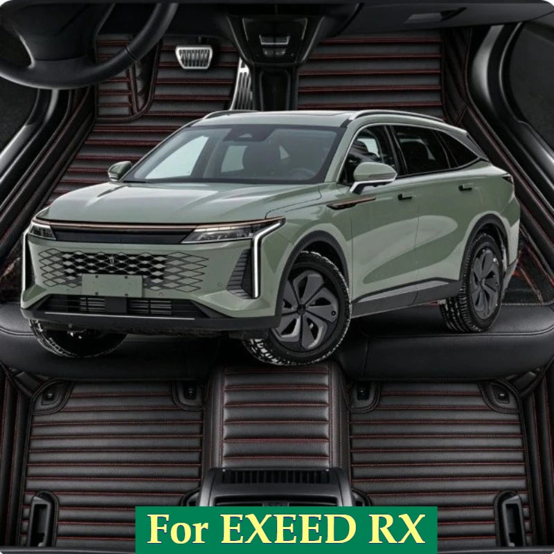 Custom Car Floor Mats For EXEED RX 2/4drives 2023-2026 LHD RHD All Weather Auto Accessories Foot leather Carpets Fashion Pads Vue
