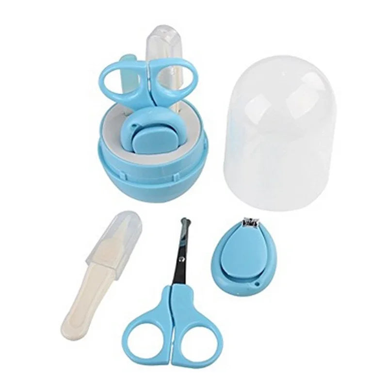 vvocci Baby Nail Scissor Baby Nail Care Tool Safe Portable Nail Clipper Trimmer Tweezer with Box Children Manicure Kit Newborn Vue B275 Blue set