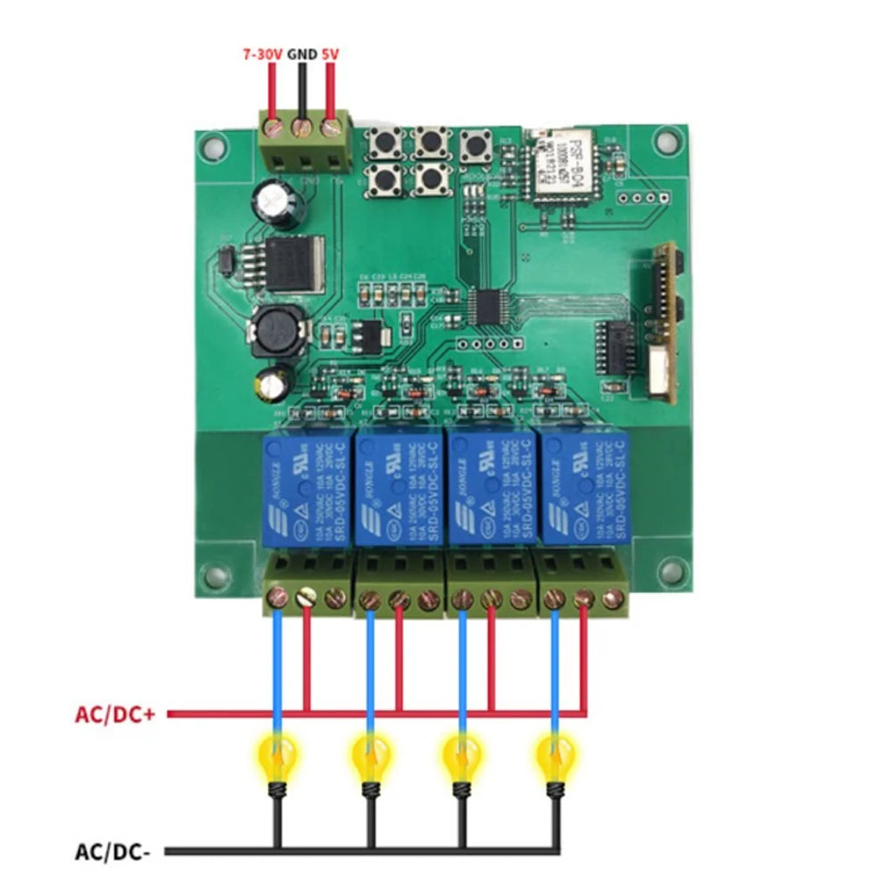 5-30V/220V WiFi Remote Smart Relay Module Motor Forward and Reverse Controller Remote Control Relay Work with eWeLink for Led Vue