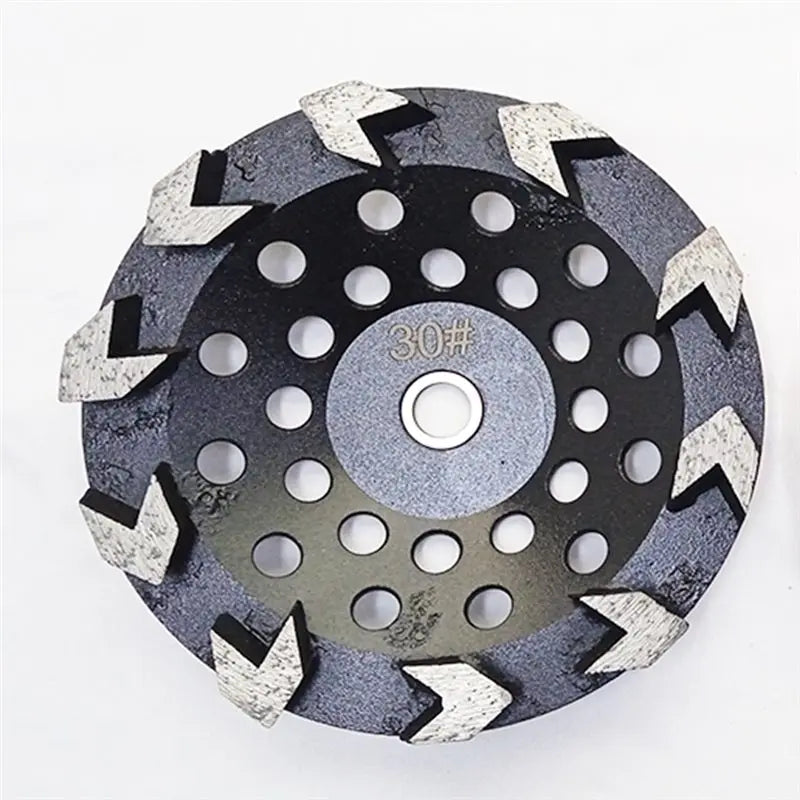 ABKW-Arbor Metal Grinding Wheel 7 Inch Sintered Segment Grinding 30 Grit Disc 5/8"-7/8"(22.23/16Mm) For Concrete Epoxy Removal Vue