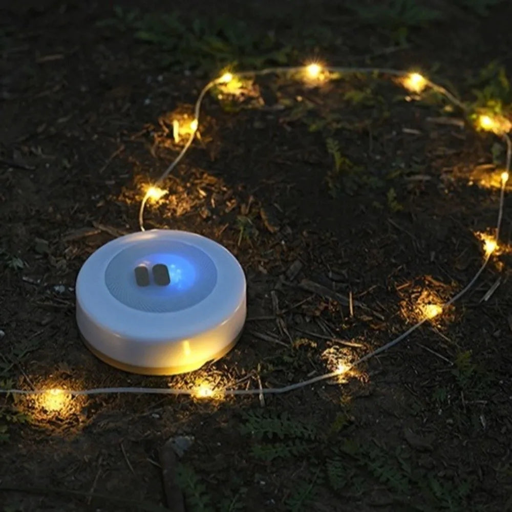 10m/7m Length Camping String Light Waterproof Warm Light Fairy Lights APP Control Rechargeable Christmas Light String Vue
