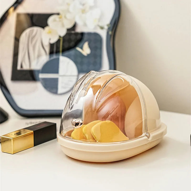 Makeup Sponge Holder Dustproof Cosmetic Egg Storage Box Powder Sponge Storage Box Make Up Blender Case Cosmetic Puff Holder Vue