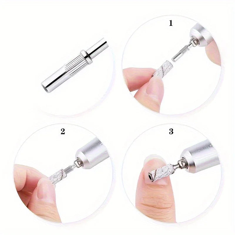 3mm Stainless Steel Sanding Bands Kit Mini Nail Care Kit Manicure Drill Accessories Hypoallergenic Tools Vue