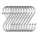 10Pcs S-Shape Balcony Clothes Hanger Windproof Stainless Steel Kitchen Pot Rack Hooks Polished Safety Buckle Vue Silver