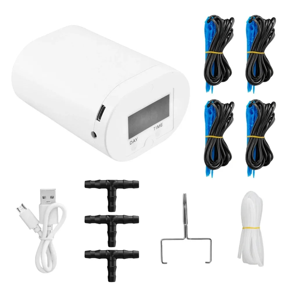 Automatic Automatic Watering Machine Adjustable Multi-Head Drip Irrigation Device Self-Watering Smart Timer Waterers Home Garden Vue 16head Drip water