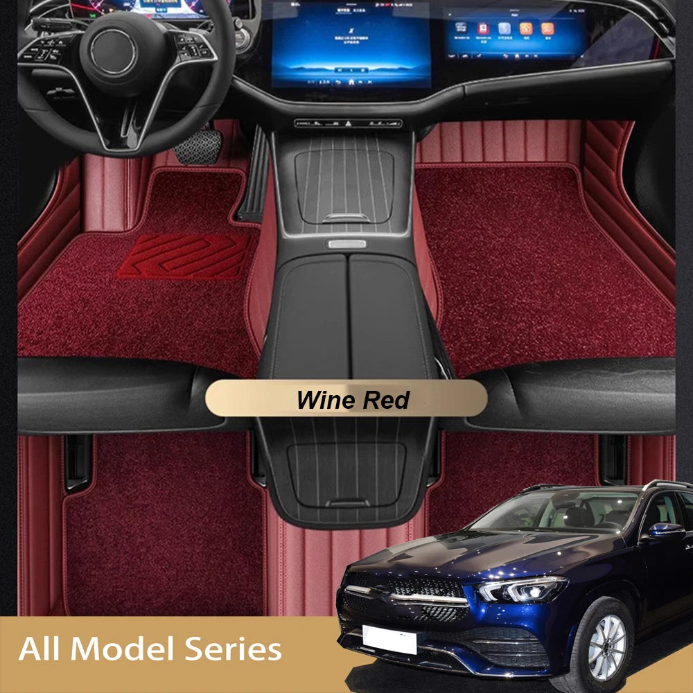 5D Custom PU Leather Floor Mats for Ford Mustang | Full Set Custom Car Floor Mats Vue
