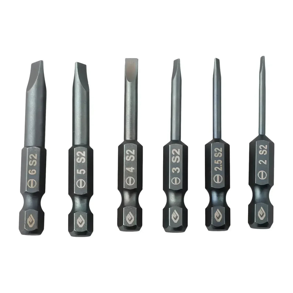 50mm Magnetic Flat Head Screwdriver Bit | 1/4" Hex Shank Screwdriver Bit Vue