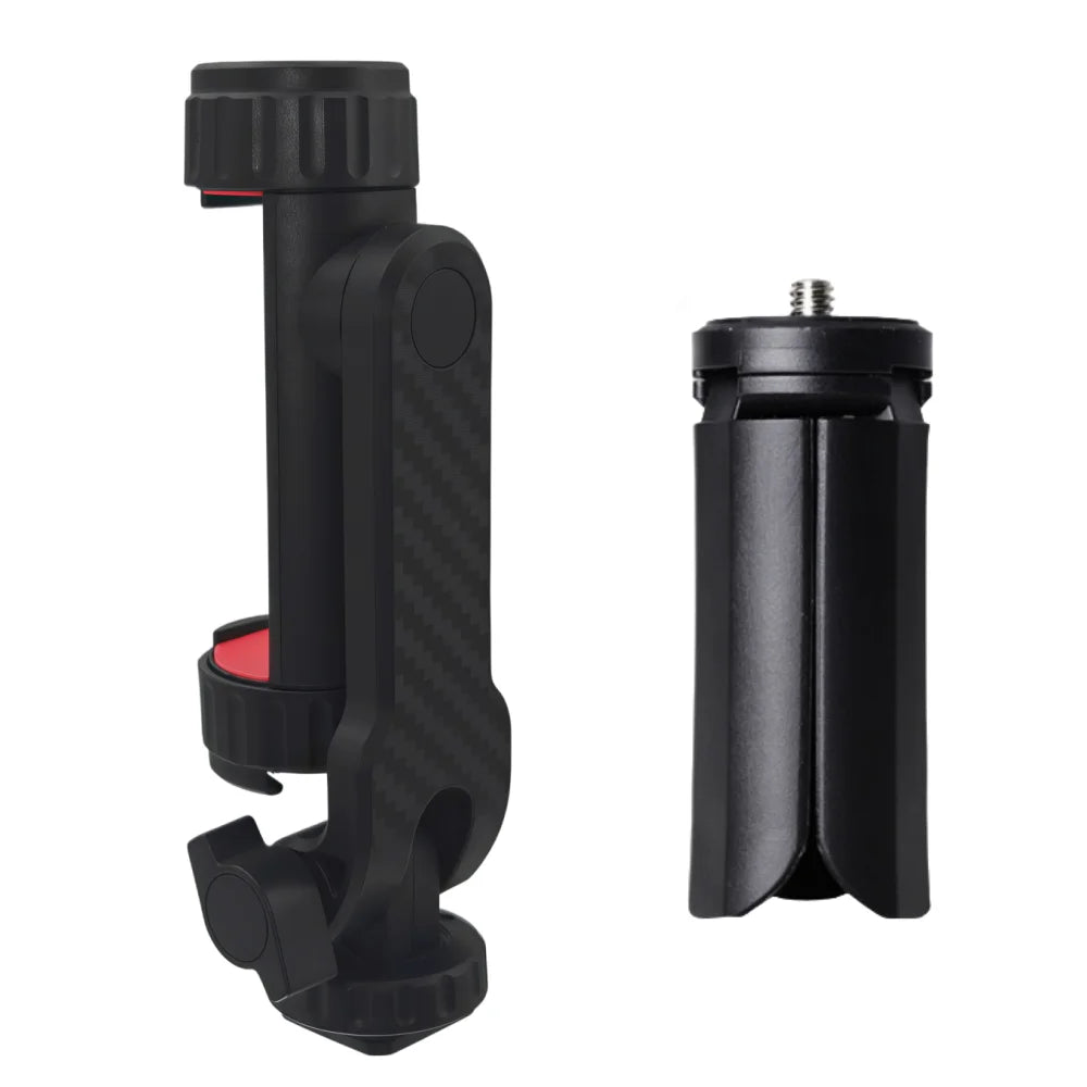 360° Universal Tripod Mount Mobile Phone Clip Holder for iPhone Xiaomi 1/4" Screw With 2 Cold Shoe Mount Adapter Vue Clip With Tripod