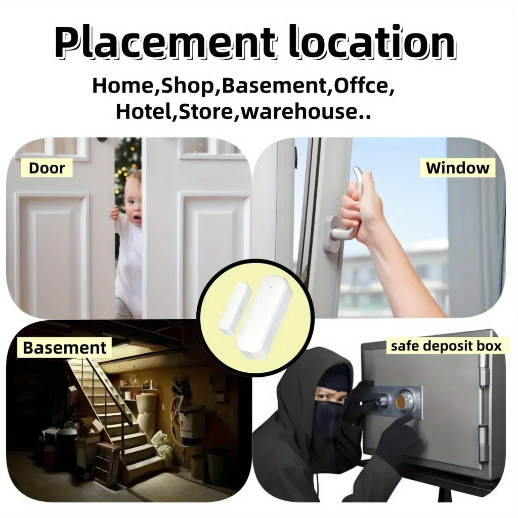 Zigbee3.0 Burglar Prevention Door Window Sensor Wireless Magnetic Opening Detector With Smart Life Alarm Notice Voice Control Vue