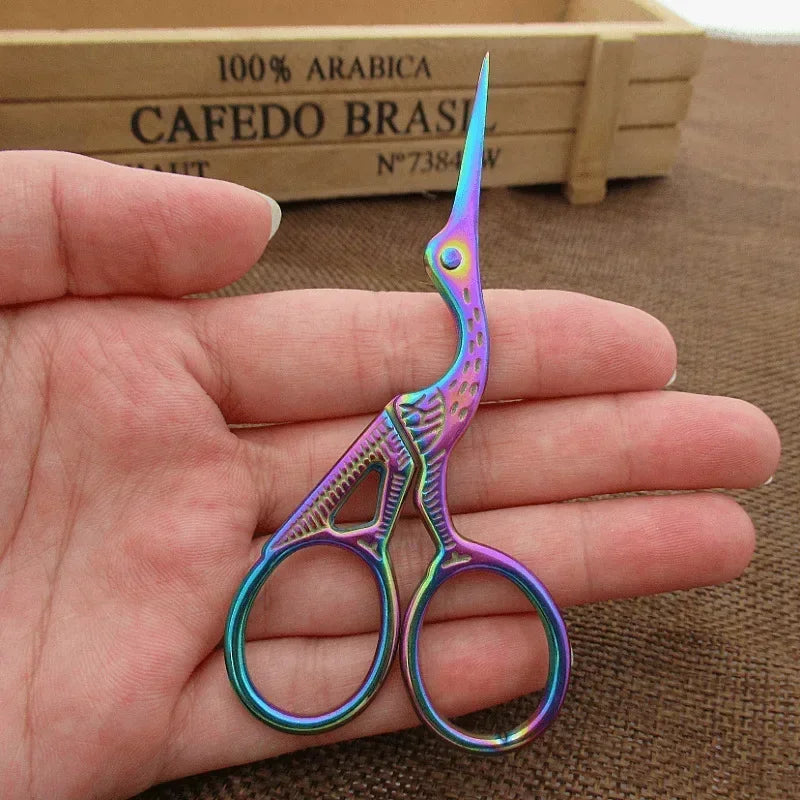 For Hair Scissors Round Head Type BeautyScissors Eyebrows Stainless Steel Nose Stork Nose Hair Beard Ear Hair Eyebrow Scissors Vue