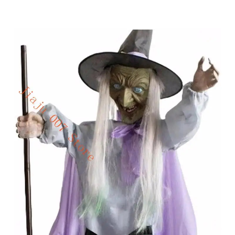 Animated Floating Witch Halloween Decoration – Sound & Motion Halloween Animated Prop Vue WHITE China Mainland