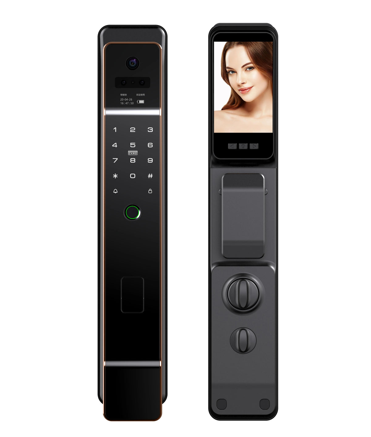 Tuya WiFi 3D Face Recognition Digital Fingerprint Lock APP Remote Unlock Code Keyless Smart Door Lock Vue