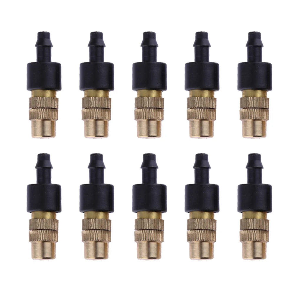 100-10PCS Outdoor Misting Cooling System Garden Irrigation Watering 4/7PVC Atomizer Nozzles Adjustable Garden Sprinklers Head Vue 10PCS