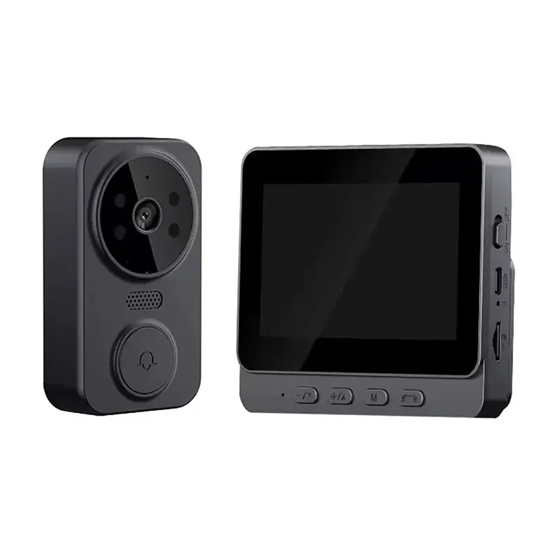 Wireless Video Doorbell Camera Bundle, Smart Security Camera with Night Vision, 2.4G WiFi, HD, Motion Detection, Cloud Storage Vue M12 No Card