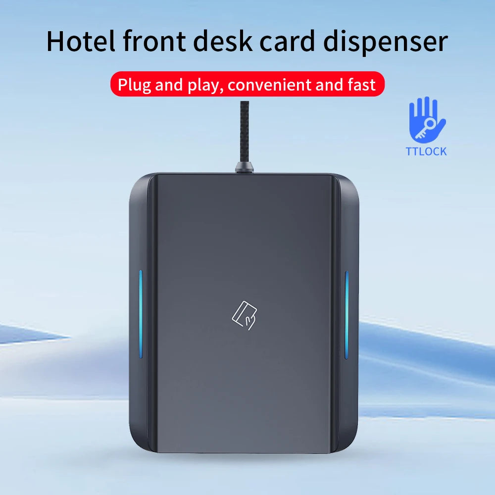 E5SN TTLOCK APP Hotel Room Smart Card Key Distributor RFID 13.56MHz M1 Card Reader Transmitter Suitable for TTLOCK Hotel Vue