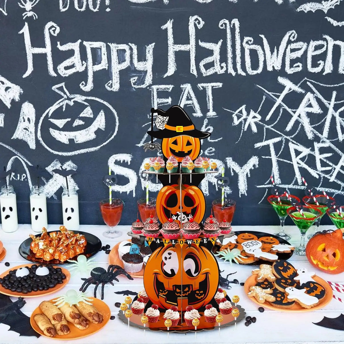 1–10PCS Halloween Cake Tray Paper Pastry Stand for Party Table Decoration Ghost Festival and Christmas Dessert Holder Vue