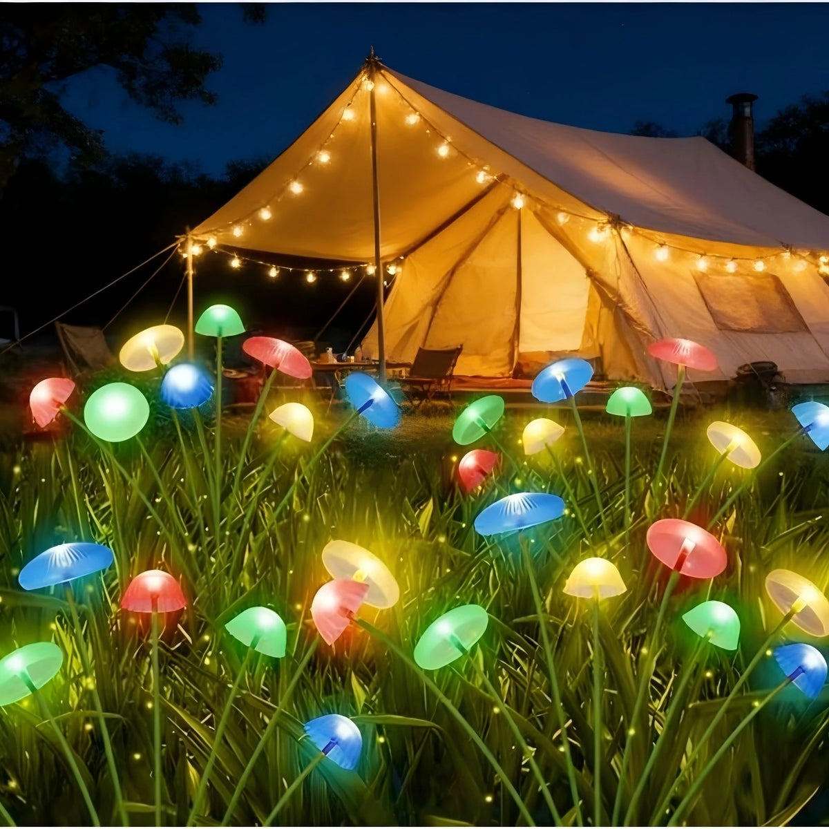 Solar Powered Jellyfish Garden Stake Lights Flexible Swing LED Lamp, Waterproof Outdoor Fairy Landscape Decor Lights Vue