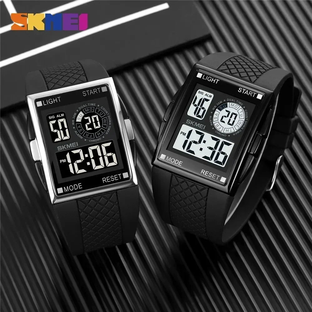 SKMEI 1967 Men's LED Digital Sport Watch – Chrono & Waterproof Digital Sport Watch Vue