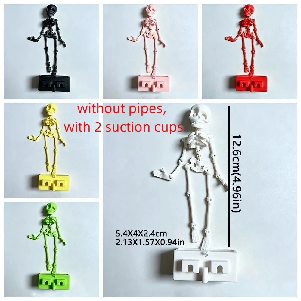 Realistic Dancing Skeleton Aquarium Bubbler with Suction Base Movable Wiggle Fish Tank Dance Skull Bubbler Fade Resistant Vue