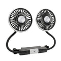 Car Double-Head Hose Rear Seat Car Electronic Fan 360° Rotation 3-Speed Strong Wind Fan Car Cool USB Fan Compatible With Laptops Vue 1pcs