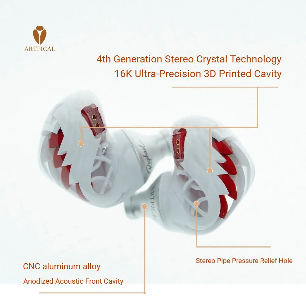 Artpical Raphael HiFi IEM Earphones | CNC Aluminum 3D-Printed Wired IEM Earphones Vue