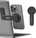 2026 Magnetic Laptop Phone Holder Computer Monitor Side Cell Phone Slim& Foldable For iPhone 14 13 12 Series Case and All Phone Vue black