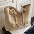 Elegant Ladies Straw Woven Handbag Women Holiday Beach Commute Casual