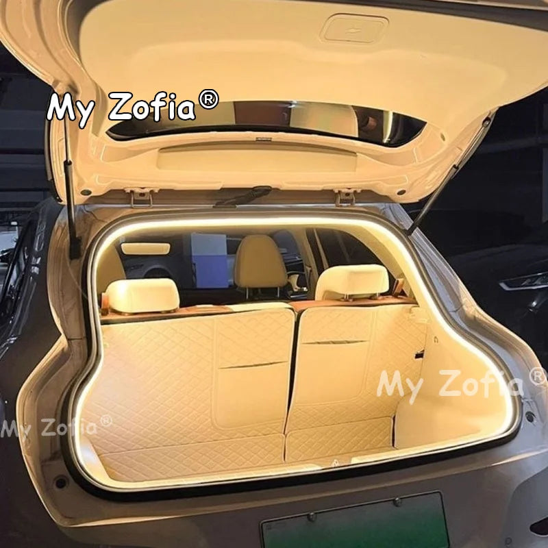 Car Trunk LED Light Ambient Interior Decorative Lamp Cargo Area Glow Light Protective Accessories For GWM Ora 5 2025 2026 2027 Vue