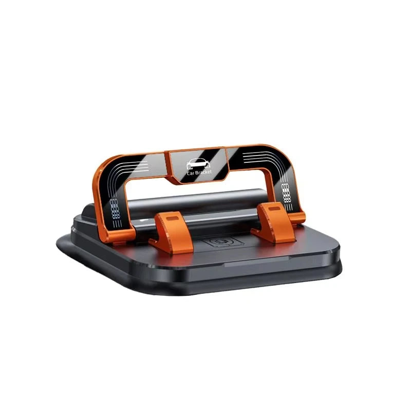 360° Rotatable Universal Car Phone Holder with Number Plate Dashboard Mount Easy Install Vehicle Mobile Phone Holder Vue Orange