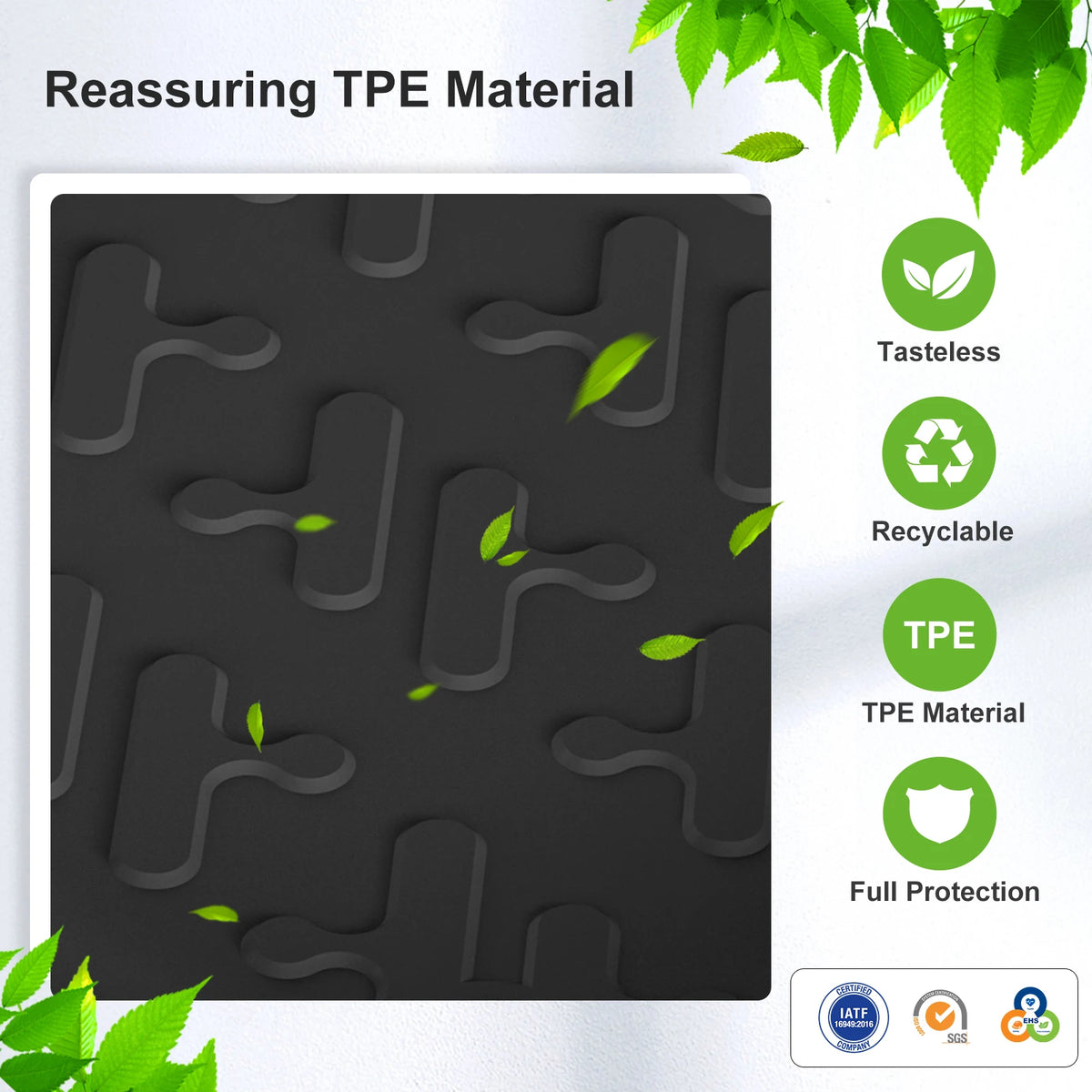 Smabee Right Drive for MG IM6 /IM LS6 2025-2027 Car Floor Mats Trunk Pad TPE Foot Pad All Weather Waterproof Accessories Black Vue