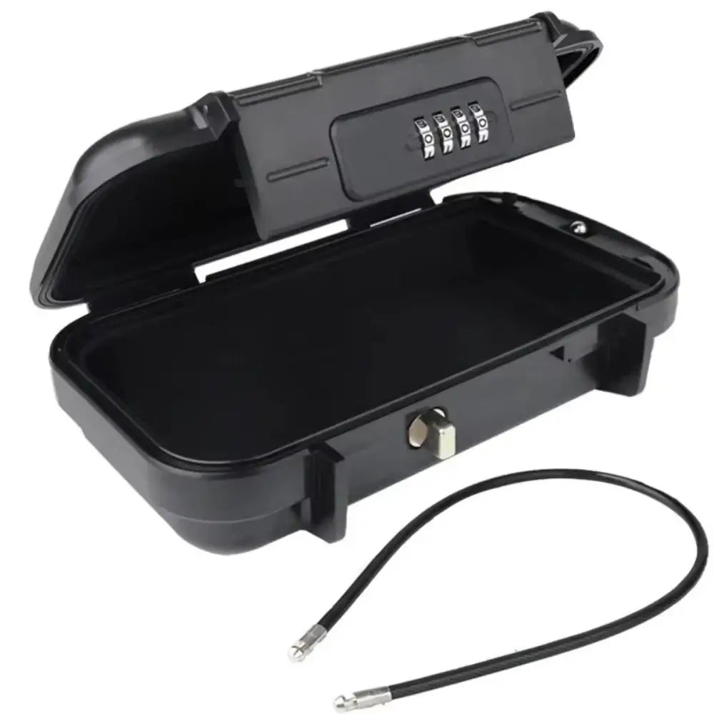 4-Digit Combination Combination Lock Box Solid ABS Material Detachable Steel Wire Storage Box Water Resistance Vue