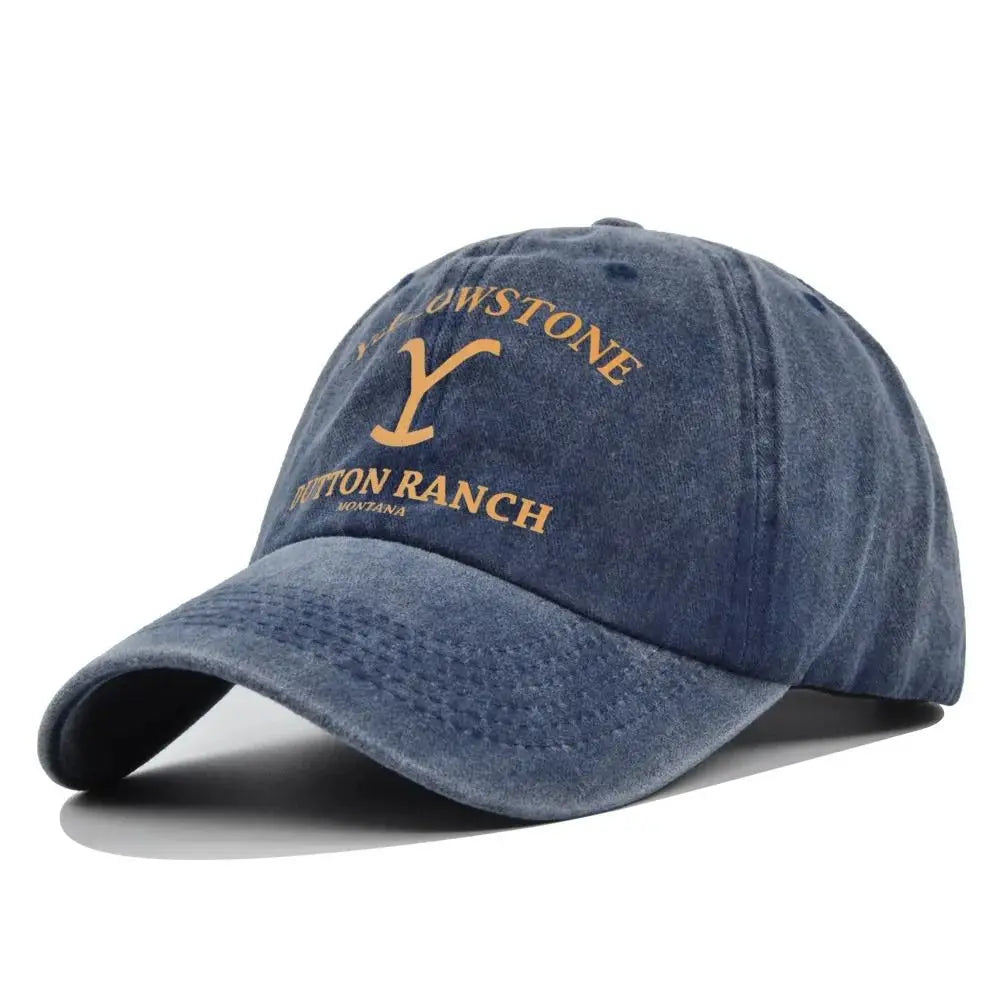 Vintage Yellowstone Dutton Ranch Baseball Cap Washed UV Protection