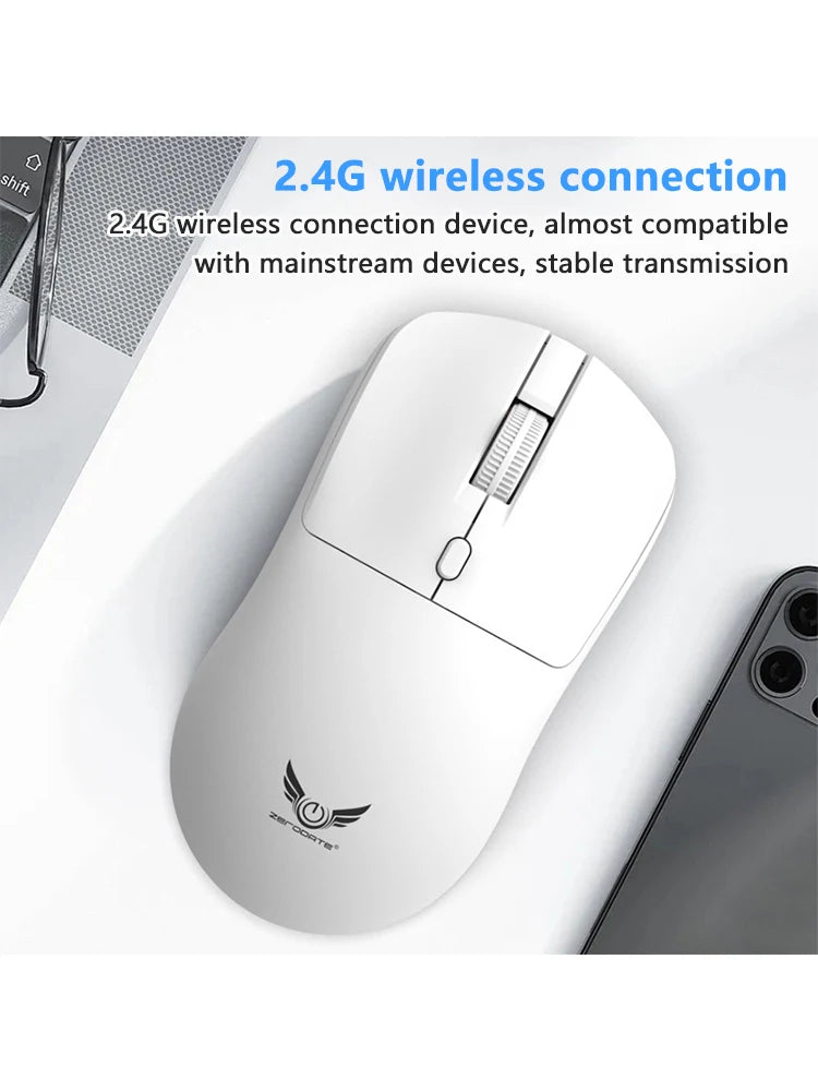 Wireless 2.4G Mouse Light Weight Design 1600 DPI Adjustable Plug And Play Low Noise Button Simple Style Mouse for Office Gaming Vue