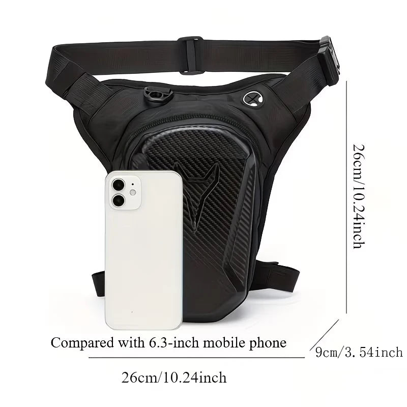 Compact Hard Shell Motorbike Thigh Bag Lightweight Waterproof Waist