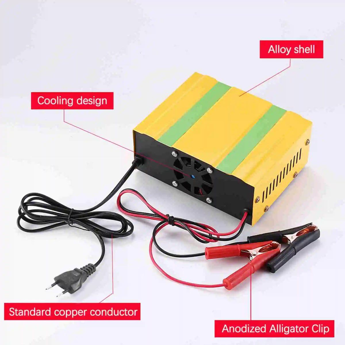 12V/24V Battery Charger Intelligent Pulse Repair Type Charger with Digital Display for Car Cell Motorcycle Battery US Plug Vue
