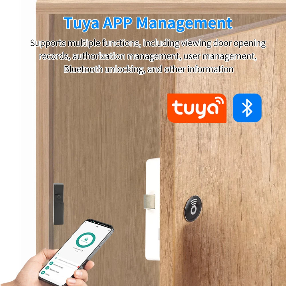 Tuya Smart Drawer Cabinet Invisible Lock Keyless Unlock Furniture Locker Safe Electric Hidden Sensor Cabinet Battery-power Lock Vue