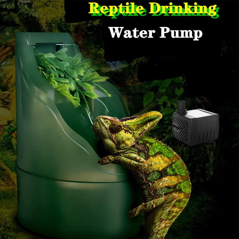 Automatic Reptile ABS Drinking Fountain Filter Feeding Drinkers Chameleon Lizard Terrarium Drinking Fountain Water Dripper Vue